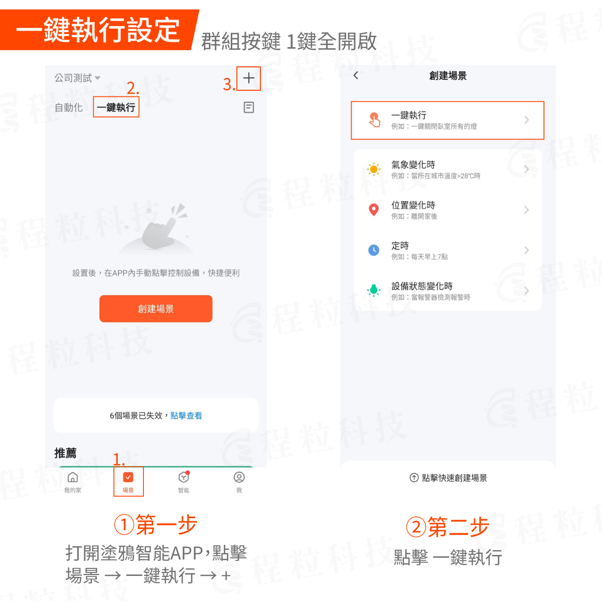 塗鴉智慧 App 教學:建立一鍵執行場景與智慧連動步驟一二